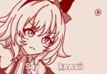  1girl animal_ears animated animated_png bow brown_theme commentary_request crossover curren_chan_(umamusume) ear_bow horse_ears horse_girl lowres macross mecha monochrome robot shiodanx solo translation_request umamusume upper_body 