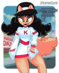 2025 absurd_res accessory alpha_channel alternative_fashion anthro black_hair cheerleader_outfit clothing colored darcoloco domestic_cat english_text felid feline felis female green_eyes hair hair_accessory hairband hi_res jacket kitty_katswell mammal nickelodeon portrait signature smile solo spanish_text t.u.f.f._puppy tan_body text thick_thighs three-quarter_portrait topwear