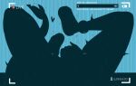  1girl blue_background clothing_aside female_masturbation fingering fins fish_tail fuzzlogik highres indie_virtual_youtuber livestream masturbation panties panties_aside pov sameko_saba sandals shark_girl shark_tail silhouette solo sweat tail underwear virtual_youtuber 