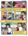 ailurid anthro art_(pandapaco) bottomwear cheek_tuft clothed clothing comic detailed_background dialogue dipstick_tail duo english_text extending_hand eyewear facial_tuft feet_together footwear fully_clothed gloves_(marking) hi_res human jacket male mammal markings note offering_hand pandapaco procyonid raccoon shoes skateboard speech_bubble tail tail_markings text topwear tuft vehicle