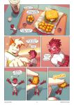 2025 5_fingers anthro artist_name asking_for_food barefoot blush bobtail_cat border bottomwear burger catsudon claws clothed clothed_anthro clothed_male clothing comic compliment crescent_moon_(marking) dialogue digital_media_(artwork) domestic_cat duo english_text extreme_size_difference eyes_closed falling_back fast_food_restaurant feet felid feline felis fingers food food_tray fur green_sclera green_seam_shirt grey_clothing grey_skinsuit head_tuft hi_res inside japanese_bobtail ketchup looking_at_food looking_at_object looking_at_viewer male male/male mammal markings micro moon_(marking) name_drop name_in_dialogue nickname nyagiri_(catsudon) one_eye_closed open_mouth orange_ears orange_hair_tips overpower pink_body pink_fur pink_nose pointing_at_partner raised_arms sashimeow_(catsudon) shirt size_difference skinsuit slightly_chubby smug soda_cup speech_bubble squish standing_on_table tater_tots text tight_clothing topwear tuft url whiskers white_body white_border white_clothing white_fur white_shirt white_topwear wink winking_at_viewer yellow_sclera