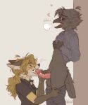 air_puff anthro avian balls beak bird black_balls black_body blue_eyes blush bodily_fluids breath canid canine clothed clothing clothing_lift corvid corvus_(genus) cum cum_in_mouth cum_inside cum_on_tongue duo edgar_vladilisitsa erection eyes_closed eyewear feathers fellatio fox fur furry_balls genital_fluids genitals glasses gloves_(marking) hair heart_symbol hi_res holding_penis humanoid_genitalia humanoid_hands humanoid_penis joseph_corbeau licking male male/male mammal markings oral orange_body orange_fur oscine partially_clothed passerine penile penis penis_lick raven sex shirt shirt_lift tail tail_feathers tatujapa tongue tongue_out topwear