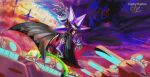  1boy armor artist_name black_sclera blue_armor colored_sclera egg_pawn euphythefox highres metal_sonic neo_metal_sonic red_eyes robot signature solo solo_focus sonic_(series) 