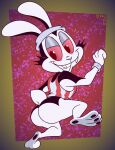 2025 accessory anthro artist_name bedroom_eyes black_body black_ears black_fur bottomless bunnicula bunnicula_(series) butt clothed clothing digital_media_(artwork) fangs fur gavanzude half-closed_eyes headband hi_res lagomorph leporid long_ears looking_at_butt looking_at_own_butt looking_at_self looking_back male mammal multicolored_body multicolored_clothing multicolored_fur multicolored_shirt multicolored_tank_top multicolored_topwear narrowed_eyes partially_clothed pink_sclera pose rabbit rear_view red_clothing red_eyes red_shirt red_tank_top red_topwear scut_tail seductive sharp_teeth shirt short_tail smile solo tail tank_top teeth text thick_thighs three-quarter_view topwear two_tone_body two_tone_clothing two_tone_fur two_tone_shirt two_tone_tank_top two_tone_topwear vampire white_body white_clothing white_fur white_headband white_nose white_shirt white_tail white_tank_top white_topwear white_wristband wristband