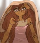 2025 anthro apogee_(tinygaypirate) arm_tattoo breasts brown_eyes brown_hair canid canine canis clothed clothed_anthro clothed_female clothing countershade_torso countershading digital_media_(artwork) domestic_dog ear_piercing female front_view hair hi_res inner_ear_fluff long_hair looking_at_viewer mammal neck_tattoo piercing small_breasts smile solo tattoo tinygaypirate topwear tuft