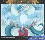 2025 2_penises absurd_res after_sex animal_genitalia animal_penis articuno avian beak blue_body blue_eyes bodily_fluids butt claws cloaca cum cum_in_cloaca cum_inside cum_on_feathers cum_on_leg egg english_text eyelashes feathered_wings feathers feet female feral ferocious_ferals generation_1_pokemon genital_fluids genitals hemipenes hi_res horizontal_cloaca legendary_pokemon looking_at_viewer lying mouth_closed multi_genitalia multi_penis nintendo offscreen_character on_back penis pokemon pokemon_(species) presenting presenting_cloaca presenting_hindquarters signature simple_background solo spread_legs spread_wings spreading tail talons tapering_penis text thought_bubble toes url wings