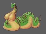 4:3 big_breasts blue_eyes breasts busty_feral dreamworks featureless_breasts female feral green_body green_scales hi_res huge_breasts kung_fu_panda looking_at_viewer master_viper non-mammal_breasts overweight overweight_female reptile scales scalie snake solo spicynoodleart