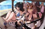  6+girls amanogawa_shiina animal_ears ass barefoot bikini bikini_under_clothes black_bikini black_hair blonde_hair blue_bikini blue_eyes blue_hair blue_nails breasts brown_hair car_interior chisaka_airi closed_eyes colored_inner_animal_ears colored_inner_hair efreezerarts erina_makina eyewear_on_head grey_hair hair_over_one_eye highres himemiya_rie jacket komachi_panko large_breasts long_hair mechanical_arms multicolored_hair multiple_girls nail_polish open_clothes open_jacket open_mouth phase_connect pink_bikini pink_hair purple_hair red_eyes red_hair remilia_nephys shirt short_hair shorts single_mechanical_arm streaked_hair swimsuit tail tied_shirt tiger_ears tiger_girl tiger_tail toenail_polish toenails toes twintails two-tone_hair virtual_youtuber wolf_ears wolf_girl wolf_tail yellow_eyes 