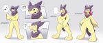 2023 absurd_res ambiguous_gender anthro auro_vee biped black_markings colored english_text exclamation_point female_(lore) fur gender_transformation generation_2_pokemon glistening glistening_body growth hi_res human_to_anthro looking_at_own_hand male_(lore) markings motion_lines mtf_transformation nintendo nude open_mouth pictographics pokemon pokemon_(species) question_mark shaded smile solo species_transformation speech_bubble standing suit_transformation tail tail_growth text transformation transformation_sequence typhlosion wolferion yellow_body yellow_fur