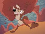 2025 3_toes 4:3 4_fingers abstract_background alternate_version_at_paywall anthro athletic back_tuft belly biped black_eyes black_nose black_toe_claws boulder brown_body brown_fur canid canine canis canyon casual_nudity chest_tuft clenched_teeth cloud cloudy_sky colored coyote curling_tail curvy_figure desert desert_background digital_drawing_(artwork) digital_media_(artwork) evil_grin eyebrows fangs feet fingers flat_colors fur gavanzude hi_res holding_boulder humanoid_hands humanoid_heel lifting_boulder looney_tunes low-angle_view male mammal mischievous mischievous_smile multicolored_body multicolored_fur nude open_mouth open_smile paws pecs pinup plantigrade pose puffed_out_chest raised_tail rock sharp_teeth signature skinny sky skyscape smile solo standing tail tan_belly tan_body tan_chest tan_eyebrows tan_fur teeth toes tuft two_tone_body two_tone_fur warner_brothers wide_hips wile_e._coyote yellow_sclera