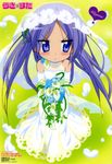  bouquet bridal_veil bride dress flower hiiragi_kagami lucky_star solo ueno_chiyoko veil wedding_dress 