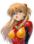  blue_eyes blush breasts covered_nipples large_breasts long_hair lowres mitarashi_kousei neon_genesis_evangelion plugsuit red_hair shiny solo souryuu_asuka_langley 