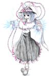  capelet full_body kurona nagae_iku solo touhou traditional_media 