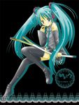  bad_id bad_pixiv_id green_eyes green_hair hatsune_miku konataeru long_hair solo thighhighs twintails very_long_hair vocaloid 