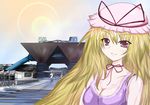  bad_id bad_pixiv_id blonde_hair hat long_hair ribbon solo suzuhara_shima tokyo_big_sight touhou yakumo_yukari 