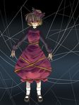  blonde_hair kurodani_yamame nanase_miyuyu ribbon short_hair silk solo spider_web touhou 