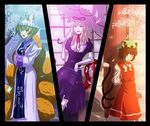  animal_ears bad_id bad_pixiv_id blonde_hair cat_ears cat_tail chen earrings elbow_gloves eyes fox_tail gap gloves guang hat jewelry long_hair long_sleeves multiple_girls pillow_hat ribbon short_hair tail tassel touhou umbrella wide_sleeves yakumo_ran yakumo_yukari 