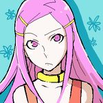  anemone_(eureka_seven) artist_request choker eureka_seven eureka_seven_(series) hair_ornament hairpin lowres pink_eyes pink_hair solo 