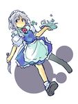  braid izayoi_sakuya short_hair silver_hair sketch solo stroma touhou twin_braids 