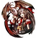  bad_id bad_pixiv_id banpai_akira bird bird_on_hand bow fish long_hair nakoruru red_bow samurai_spirits solo 