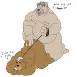  anal anthro bear ceruleanhowl child dialog dialogue dilf doggy_position doggystyle duo english_text father from_behind gay incest male mammal obese overweight parent sex son text young 
