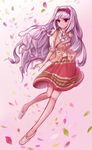  bad_id bad_pixiv_id flower hairband icon_(sugarless_yogurt) idolmaster idolmaster_(classic) long_hair petals purple_eyes purple_hair rose shijou_takane skirt solo very_long_hair 