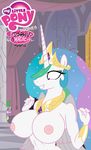  big_breasts breasts dragon equine female friendship_is_magic horn male my_little_pony princess_celestia_(mlp) royalty smile spike_(mlp) winged_unicorn wings 