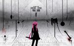  blood gasai_yuno mirai_nikki seifuku wallpaper yandere 