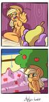  anthrofied apple applejack_(mlp) atryl bloomberg_(mlp) breasts comic equine erection fangs female feral friendship_is_magic fruit hiss horse mammal morning_wood my_little_pony nipples pear penis pony pussy spike_(mlp) 