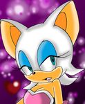  &hearts; bat blue_eyes female hair mammal purple_background rouge_the_bat sega solo sonic_(series) tabz white white_hair wings 