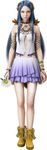  3d blue_hair bracelet final_fantasy final_fantasy_xiii final_fantasy_xiii-2 flower green_eyes hair_ornament highres jewelry long_hair naora_yusuke navel paddra_nsu-yeul shoes skirt solo very_long_hair 