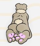  2019 ambiguous_gender anthro barley_(barley_bear) barley_bear digital_media_(artwork) foot_fetish foot_focus looking_away male mammal nude rear_view simple_background ursid 