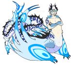 amphithere black_fin black_horn blue_body blue_eyes blue_fins blue_markings blue_scales claws dragon dragon_taur fin gojo_satoru hair horn intersex jujutsu_kaisen legless long_tail male maleherm markings multi_wing mythological_creature mythological_scalie mythology no_backround nude pointy_ears puppetmaster13uwu purple_body purple_scales purple_underbelly scales scalie solo tail tail_fin tan_body tan_scales taur white_body white_fins white_hair white_scales wing_claws wings