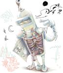bender_bending_rodr&iacute;guez blood bodily_fluids bone comedy_central cookiemonsterms futurama machine male moon organs robot simple_background solo standing star white_background