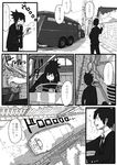  a.hebmuller ambulance bad_id bad_pixiv_id car comic formal greyscale ground_vehicle monochrome motor_vehicle original road street suit translated 