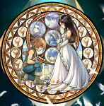  2girls 4boys adelbert_steiner aircraft airship armor artist_name bare_shoulders belt bird black_hair black_mage_(final_fantasy) blonde_hair blue_coat blue_hair blue_pants blue_ribbon blue_vest blue_wrist_cuffs boots bow breasts brown_belt castle cat_tail closed_eyes closed_mouth coat couple cropped_vest detached_sleeves dress eiko_carol falling_feathers feathers final_fantasy final_fantasy_ix frilled_shirt_collar frills full_body garnet_til_alexandros_xvii gloves gold_trim green_eyes grey_boots grey_gloves grey_hair hair_bow hair_ornament hair_ribbon hairclip hand_on_own_knee hat headpiece helm helmet hetero highres hollypolllyy horns jacket jewelry kuja light_smile long_dress long_hair low-tied_long_hair low_ponytail medium_breasts multiple_boys multiple_girls neck_ribbon necklace nomura_tetsuya_(style) official_alternate_costume on_one_knee overalls own_hands_together pants parted_bangs pauldrons ponytail popped_collar portrait purple_jacket ribbon shirt shoulder_armor single_horn sleeveless sleeveless_shirt steel-toe_boots strapless strapless_dress tail vest vivi_ornitier white_dress white_feathers white_shirt white_sleeves wizard_hat wrist_cuffs yellow_bow yellow_eyes yellow_overalls zidane_tribal 