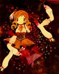  blonde_hair drill_hair flower highres magical_girl mahou_shoujo_madoka_magica nanashiro skirt solo tomoe_mami 