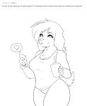  &lt;3 2019 5_fingers absurd_res anthro beverage bird_dog black_and_white breasts canid canine canis cellphone clothing cocker_spaniel curvy_figure domestic_dog english_text faizenek female fingers floppy_ears hair hi_res hourglass_figure hunting_dog line_art mammal medium_breasts monochrome phone shirt simple_background smile solo spaniel straw tank_top text thick_thighs topwear white_background wristband 