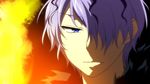  anime_coloring face fire garry_(ib) hair_over_one_eye ib male_focus purple_hair serious solo yodobashi_yuo 
