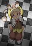  alice_in_wonderland animal_ears axis_powers_hetalia blonde_hair blush bunny bunny_ears bunny_tail bunnyboy clock cosplay latvia_(hetalia) male_focus open_mouth purple_eyes ribbon silhouette solo tail tears white_rabbit white_rabbit_(cosplay) 