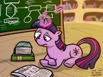  chalk chalkboard equine female feral friendship_is_magic horn magic mammal my_little_pony pokehidden reading solo twilight_sparkle_(mlp) unicorn 