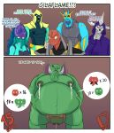 abs absurd_res ambiguous_gender angry anthro aqua_chaser_rusalka armor avian beak beard beast_kin black_feather_of_shadow_abyss bodily_fluids bottomwear bra casual_nudity clothing comic dialogue donisette drakon_(kaijudo) elephant elephantid enforcer_(kaijudo) facial_hair female fish furgonomics ghost gila_monster gilaflame_the_assaulter group helodermatid hi_res hoodie humanoid hybrid ineffective_clothing kaijudo kaijudo_rise_of_the_duel_masters lactating lizard loincloth machine male mammal marine mighty_shouter mocking musclegut muscular nervous nipples pictographics pregnant pregnant_male prism-blade_enforcer proboscidean proboscis_(anatomy) ra-vu_seeker_of_lightning reptile robot robot_humanoid scales scalie skyforce_champion specter_(kaijudo) spirit surprised sweat tattoo tentacles thought_bubble topwear trench_hunter trunk_(anatomy) tusks underwear