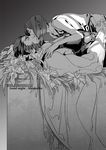  armor beard death facial_hair fate/zero fate_(series) flower funeral greyscale kiss male_focus monochrome multiple_boys rider_(fate/zero) spoilers summerhat toga waver_velvet 