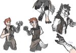 2025 anthro anthro_transformation black_body black_fur black_markings black_nose black_sclera bottomwear claws clothed clothing eye_scar facial_hair facial_scar fervis_(razim) fur goatee hair heel_pad hi_res human human_to_anthro loth-wolf lupex male mammal markings mechanical_arm mid_transformation orange_eyes pawpads ra&#039;zim red_hair robotic_arm scales scar shorts sketch sketch_page species_transformation star_wars toe_claws topwear transformation transformation_sequence vest white_body white_fur white_skin zgf_art