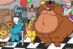  anthro avian balloon bear belly big_belly big_butt biped bird bound box butt canid canine chicken chonkermon chuckling container feeding female five_nights_at_freddy's five_nights_at_freddy's_2 food fox galliform gallus_(genus) group huge_belly huge_butt huge_thighs inflatable lagomorph leporid male mammal mangle_(fnaf) moobs obese overweight party phasianid pizza pizza_box rabbit scottgames stuffing submissive submissive_male talking_to_another thick_thighs toy_bonnie_(fnaf) toy_chica_(fnaf) toy_freddy_(fnaf) weight_gain 