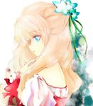  1girl blonde_hair blue_eyes claire_bennett flower frills long_hair maromi_(am97) ribbon tales_of_(series) tales_of_rebirth 