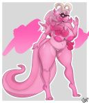  2019 areola big_areola big_breasts big_tail breasts dragon eyewear female glasses hair long_hair pink_hair rumpaf slightly_chubby thick_tail thick_thighs wide_hips 