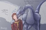 2025 absurd_res bodily_fluids cheek_lick clothed clothing colored digital_media_(artwork) dragon dragon_(dnd) dungeons_and_dragons duo english_text european_mythology face_lick female feral forked_tongue fully_clothed grey_body grey_scales hasbro heart_symbol hi_res human licking licking_another licking_partner magic_user male male/female mammal mythological_creature mythological_scalie mythology open_mouth quadruped red_eyes robe saliva scales scalie sharp_teeth silver_dragon_(dnd) simple_background spread_wings standing teeth text tongue warjenkins western_dragon wings wizards_of_the_coast
