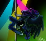  anthrofied breasts cutie_mark dancing elbow_gloves equine female flikkun friendship_is_magic gloves horn mammal my_little_pony nipples pole pole_dancing princess_luna_(mlp) solo tongue tongue_out winged_unicorn wings 