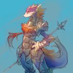  cotora feli_cith_(artist) male pike solo standing warrior weapon 